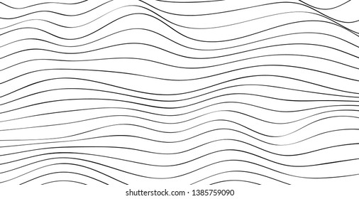 Wave Lines Pattern Abstract Background. Vector