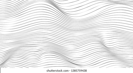 Wave Lines Pattern Abstract Background. Vector