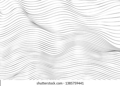 Wave Lines Pattern Abstract Background. Vector