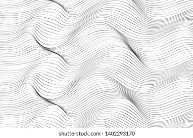 Wave Lines Pattern Abstract Background. Vector