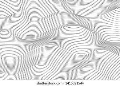 Wave Lines Pattern Abstract Background. Vector