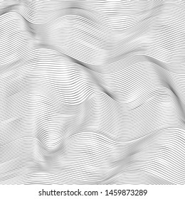 Wave Lines Pattern Abstract Background. Vector