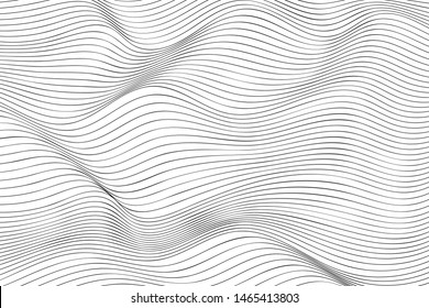 Wave Lines Pattern Abstract Background. Vector