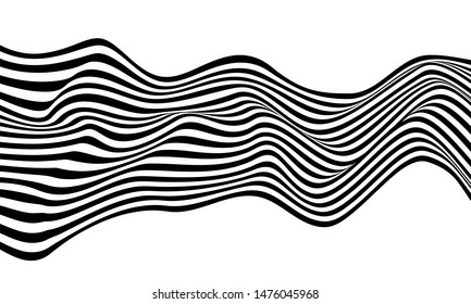 Wave Lines Pattern Abstract Background  Vector