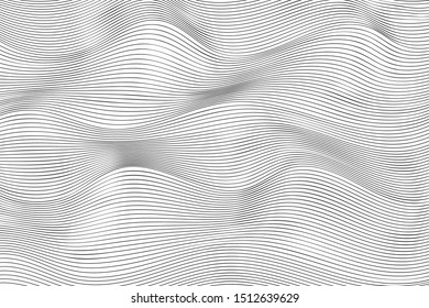 Wave Lines Pattern Abstract Background. Vector