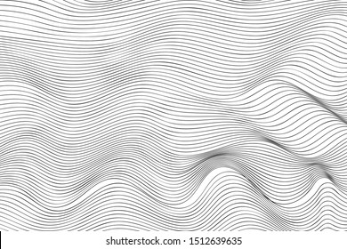 Wave Lines Pattern Abstract Background. Vector