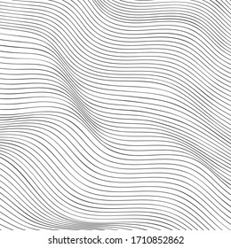 Wave Lines Pattern Abstract Background. Vector