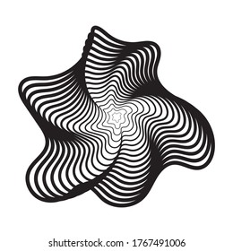 Wave Lines Pattern Abstract Background. Vector