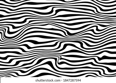 Wave Lines Pattern Abstract Background. Vector