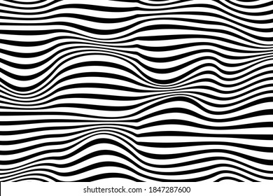 Black White Design Pattern Optical Illusion Stock Vector (Royalty Free ...