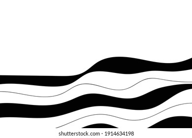 Wave Lines Pattern Abstract Background. Vector