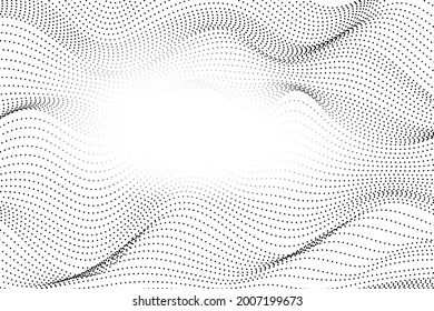 Wave Lines Pattern Abstract Background. Vector