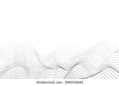 Wave Lines Pattern Abstract Background. Vector