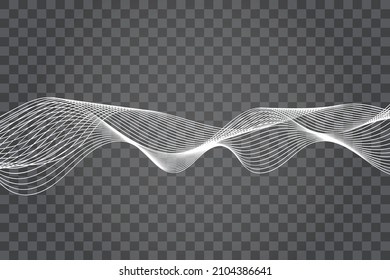 Wave Lines Pattern Abstract Background. Vector