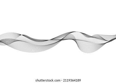 Wave Lines Pattern Abstract Background. Vector