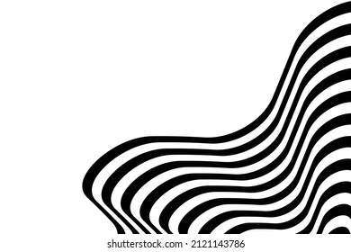 Wave Lines Pattern Abstract Background. Vector