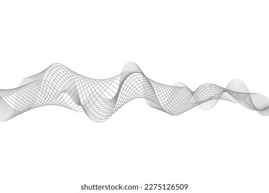 Wave Lines Pattern Abstract Background. Art Wallpaper. Vector