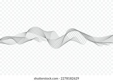 Wave Lines Pattern Abstract Background. Vector