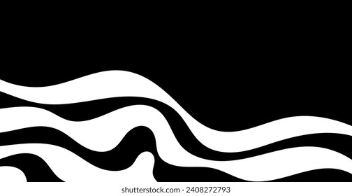 Wave Lines Pattern Abstract Background. Vector Illustration. Technology Banner. Wallpaper. Backdrop. Digital