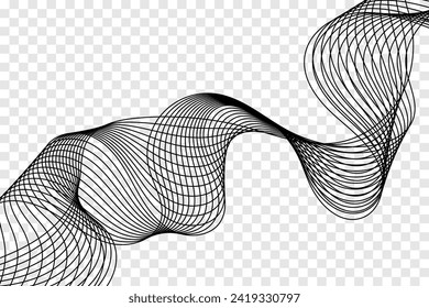 Wave Lines Pattern Abstract Background. Vector Illustration