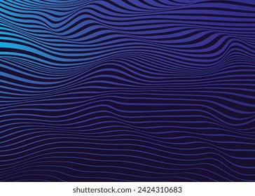 Wave Lines Pattern Abstract Background. Vector