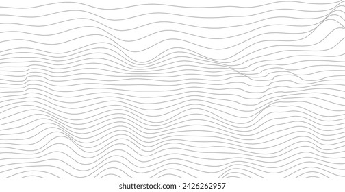 Wave Lines Pattern Abstract Background. Vector Illustration