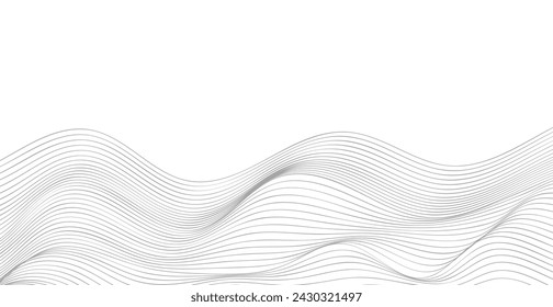 Wave Lines Pattern Abstract Background. Vector Illustration