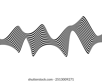 Wave Lines Pattern Abstract Background. Vector
