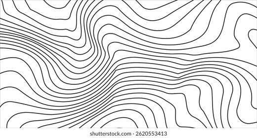Wave Lines Pattern Abstract Background. Vector