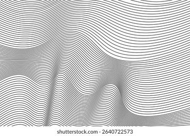 Wave Lines Pattern Abstract Background. Vector