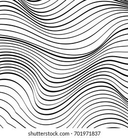 Wave Lines Pattern Abstract Background. Vector