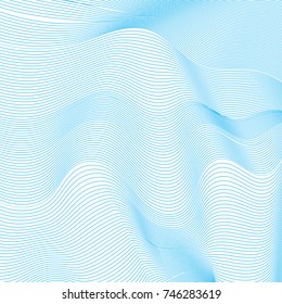 Wave Lines Pattern Abstract Background. Vector