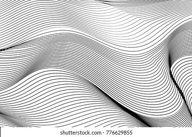 Wave Lines Pattern Abstract Background Vector Stock Vector (Royalty ...