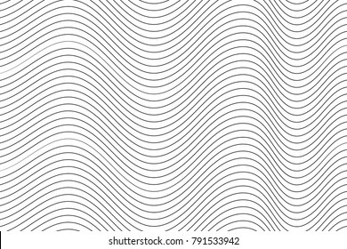 Wave Lines Pattern Abstract Background. Vector