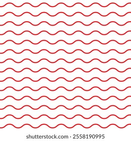 Wave lines pattern background seamless vector as zigzag stroke texture , undulate squiggle simple backdrop stripes element repeated image clip art. vector illustration. EPS 10 