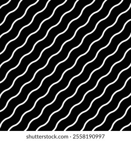 Wave lines pattern background seamless vector as zigzag stroke texture , undulate squiggle simple backdrop stripes element repeated image clip art. vector illustration. EPS 10 