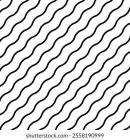 Wave lines pattern background seamless vector as zigzag stroke texture , undulate squiggle simple backdrop stripes element repeated image clip art. vector illustration. EPS 10 