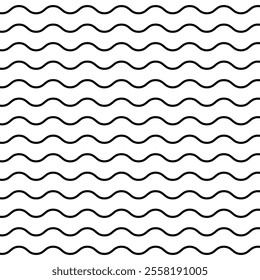 Wave lines pattern background seamless vector as zigzag stroke texture , undulate squiggle simple backdrop stripes element repeated image clip art. vector illustration. EPS 10 