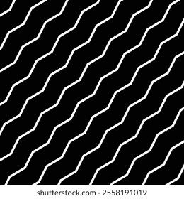 Wave lines pattern background seamless vector as zigzag stroke texture , undulate squiggle simple backdrop stripes element repeated image clip art. vector illustration. EPS 10 