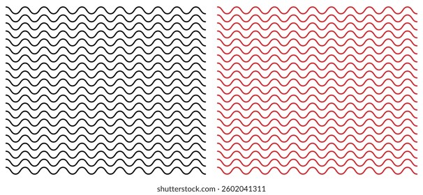 Wave lines pattern background seamless vector as zigzag stroke texture , undulate squiggle simple backdrop stripes element repeated image clip art.