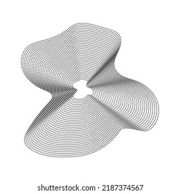 Wave Lines Pattern Circle Frame Abstract Background. Isolated. Vector