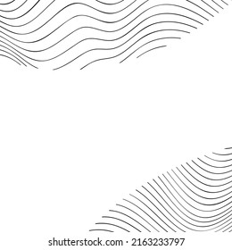 Wave Lines Pattern Frame Abstract Background. Technology Banner. Vector