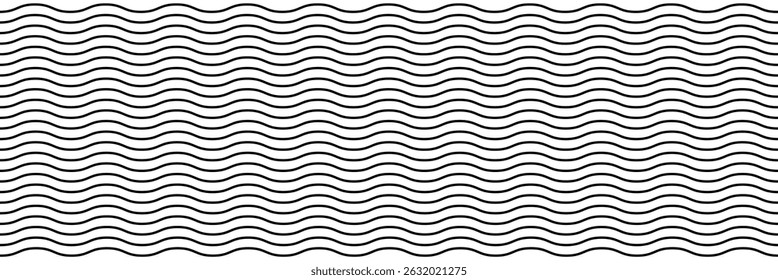 Wave lines pattern with ripples and squiggly strokes EPS  10.  Vector Illustration .