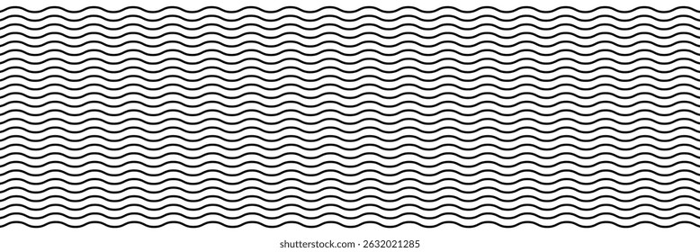Wave lines pattern with ripples and squiggly strokes EPS  10.  Vector Illustration .