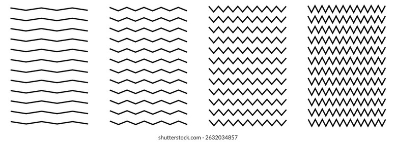 Patrón de líneas onduladas con ondas y trazos ondulados EPS  10. 