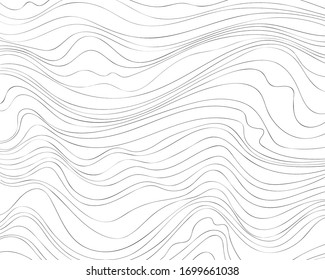 Wave Lines Pattern Thin Black Wavy Stock Vector (Royalty Free ...