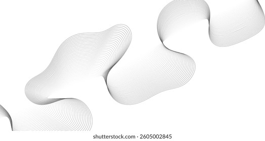 Wave of lines. Smooth wave. Abstract background. Vector illustration
