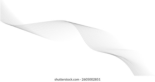 Wave of lines. Smooth wave. Abstract background. Vector illustration
