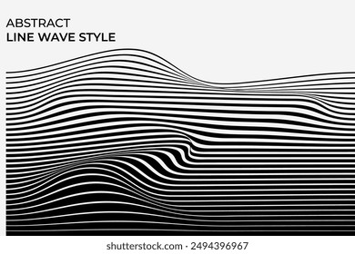 Las líneas onduladas son líneas curvas y suaves que imitan el movimiento ondulado de las ondas. Crean una sensación de fluidez y movimiento, a menudo utilizados en el arte y el diseño para evocar calma o energía.