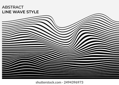 Las líneas onduladas son líneas curvas y suaves que imitan el movimiento ondulado de las ondas. Crean una sensación de fluidez y movimiento, a menudo utilizados en el arte y el diseño para evocar calma o energía.